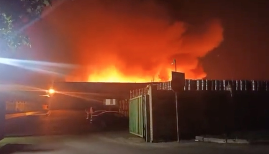 WATCH: HUGE fire in Russian-occupied Donetsk People's Republic