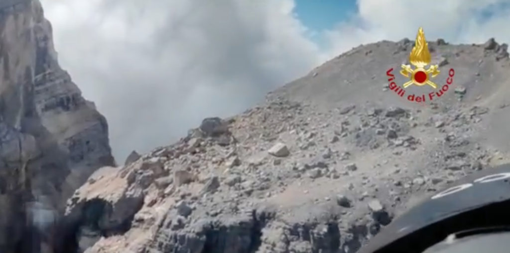 WATCH: Terrifying footage of landslide on Mount Pelmo in Italy's Dolomite Alps
