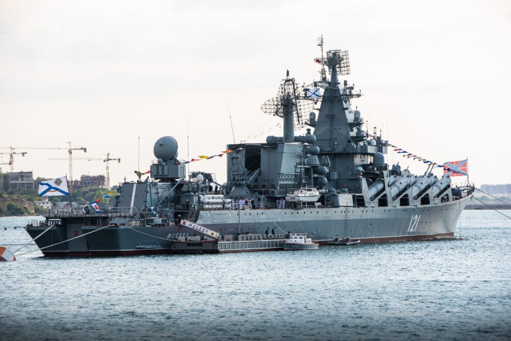 Russian cruiser ship Moskva