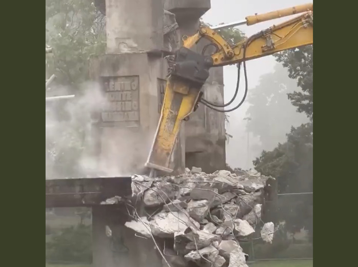 WATCH: Poland tears down Russia's Red Army monument in the city of Brzeg