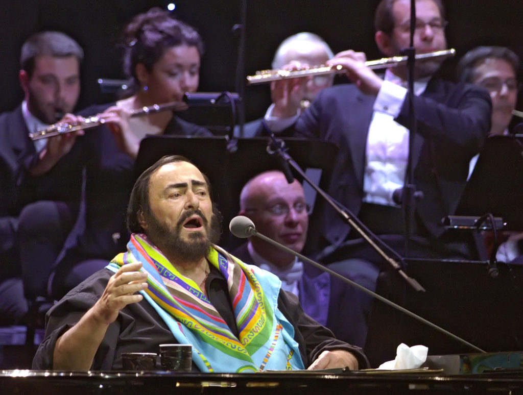 World famous opera singer Luciano Pavarotti honoured in Hollywood