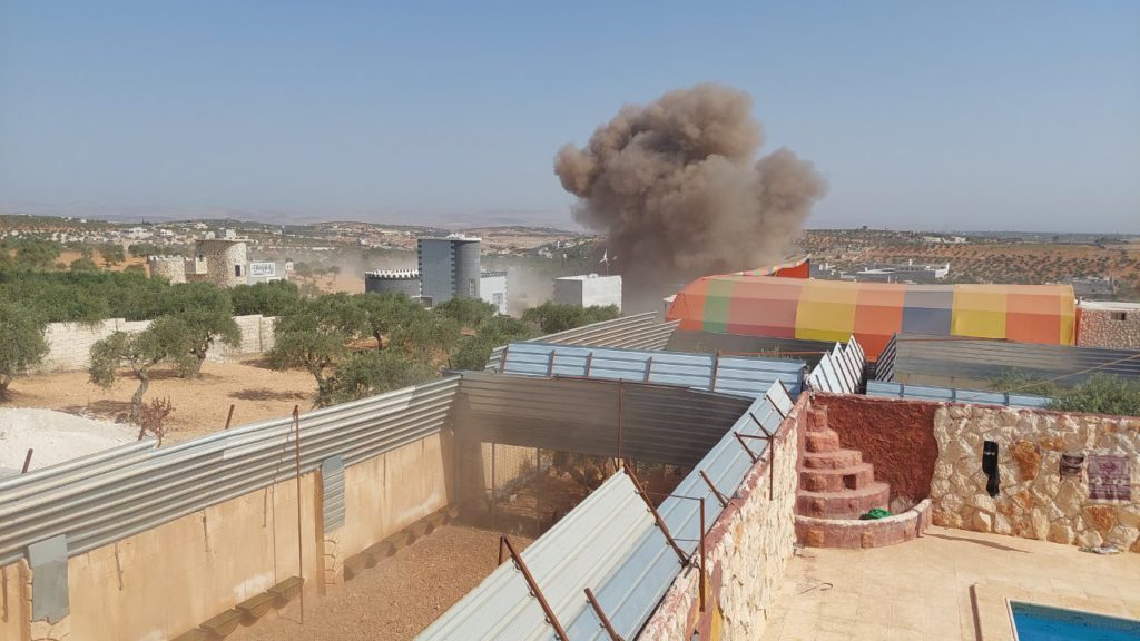 BREAKING NEWS: Russian warplanes bomb town of Sarjah, Idlib, Syria