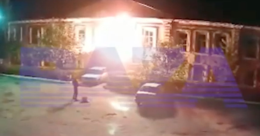 WATCH: Arson attempt on military enlistment office in Uryupinsk Russia
