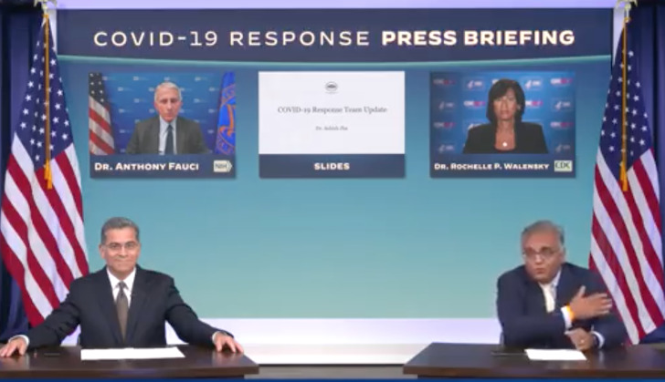 WATCH: President Biden's Covid advisor Ashish Jha reveals "why god gave us two arms..."