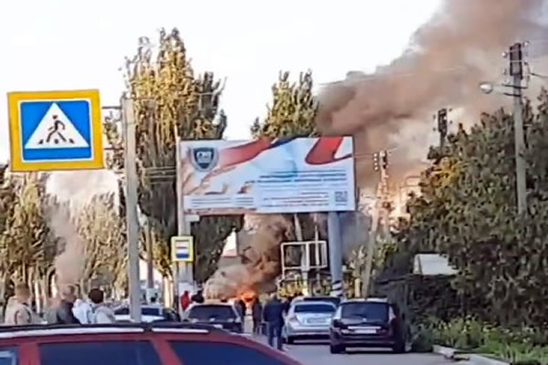 Mystery and silence surround the aftermath of huge car explosion in Ukrainian city of Melitopol