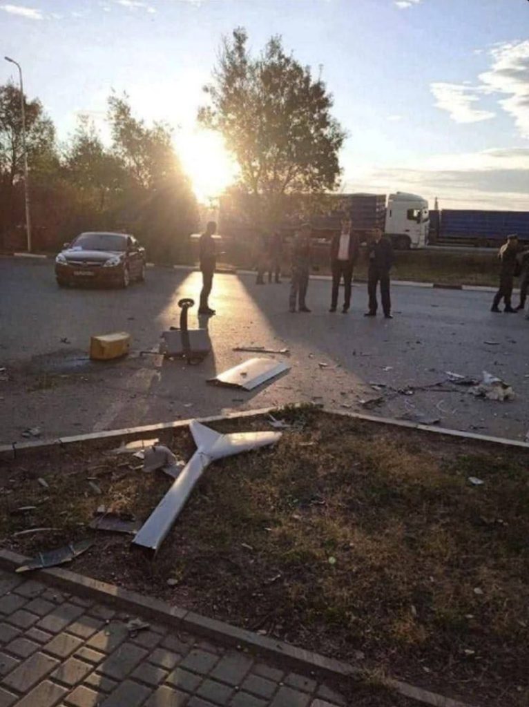 Drone crashes on road in Dzhankoi in the Republic of Crimea