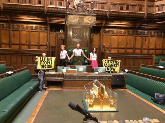 BREAKING: Extinction Rebellion superglue themselves onto the Speaker’s Chair in House of Commons