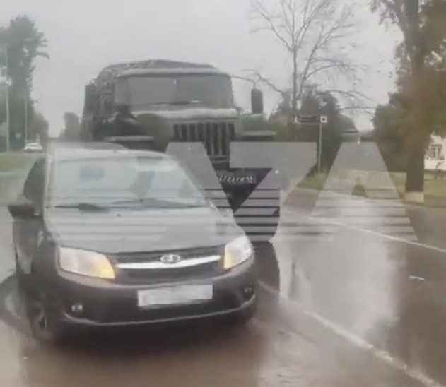 WATCH: Shocking footage of Russian military truck ramming car after conflict on Belgorod road