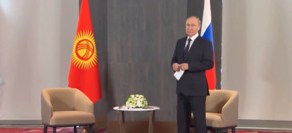 WATCH: Putin humiliated after being forced to wait for President of Kyrgyzstan