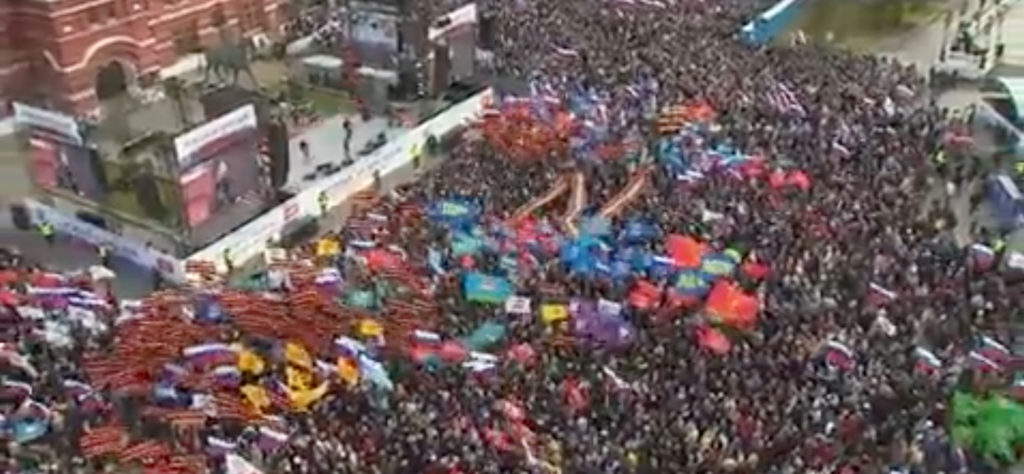 WATCH: Thousands of people gather at pro referendum rally in Moscow Russia