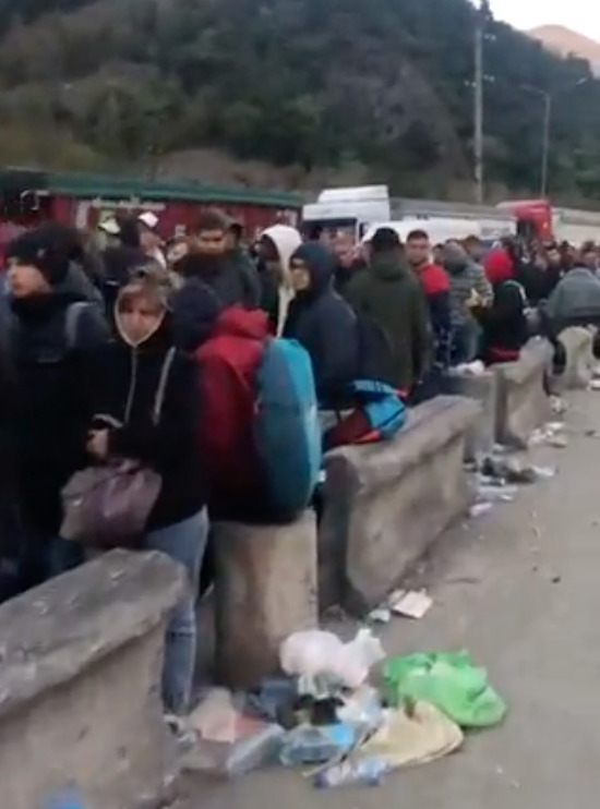 WATCH: Humanitarian disaster at Russian Georgian border as many run out of food