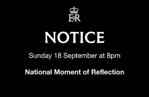 General public invited to take part in a National Moment of Reflection