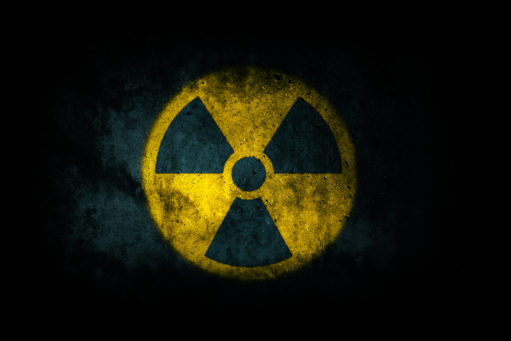 Image of radioactive materials sign.