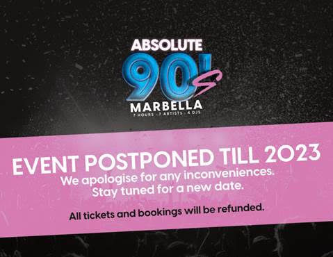 Absolute 90's Marbella Festival postponed to 2023