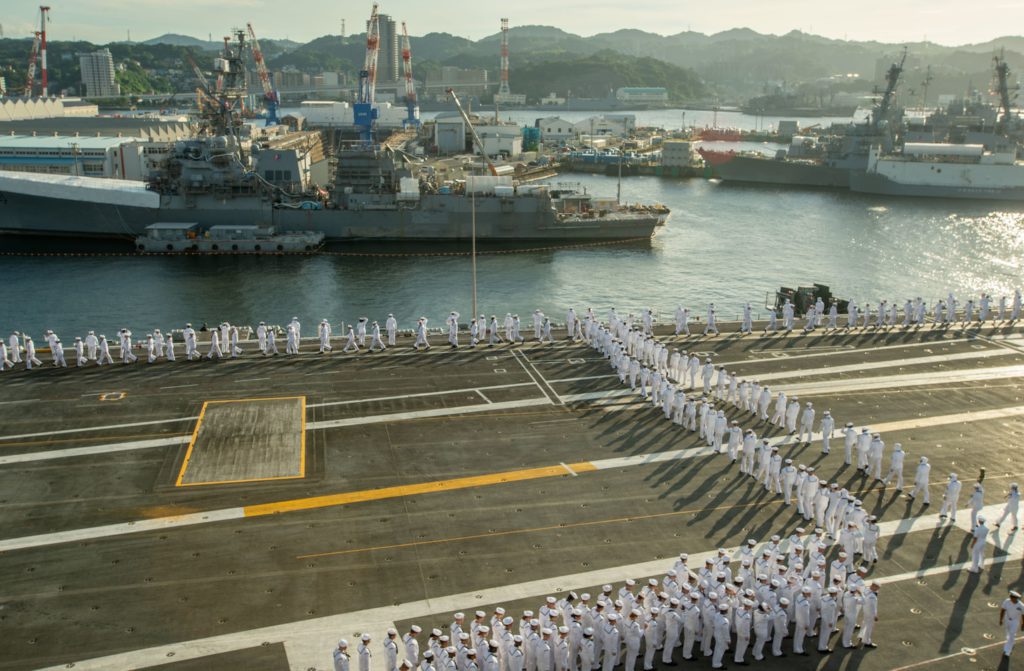 US Navy’s only forward-deployed aircraft carrier USS Ronald Reagan departs Yokosuka to resume patrol