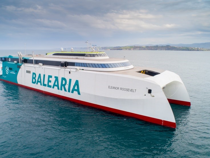 Denia’s ferry company Baleària invests in a green energy ship 'Margarita Salas'
