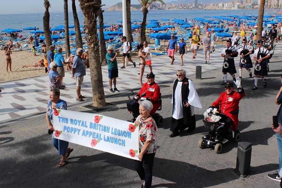 Royal British Legion in Spain launch Poppy Appeal on the streets of Benidorm