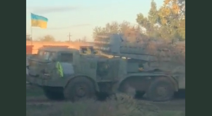 WATCH: Ukrainian SSO captures Russian Uragan MLRS 9P140 launcher in Kherson Oblast