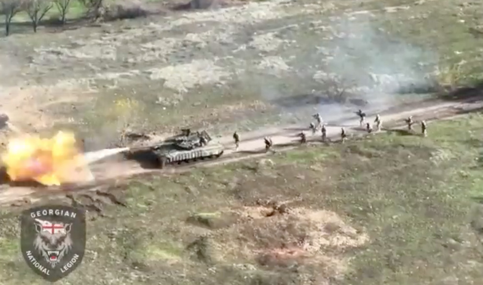 WATCH: Ukraine's Georgian Legion shares "adrenaline-pumping footage" of attack on Russian positions