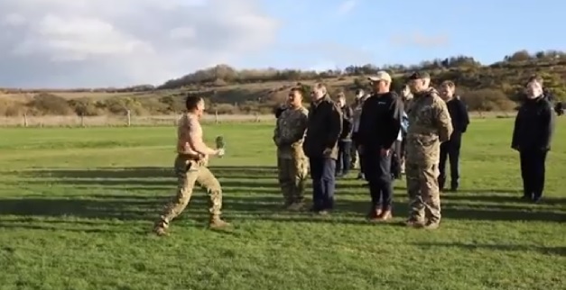 WATCH - Ben Wallace be greeted with the haka by New Zealand trained Ukrainians