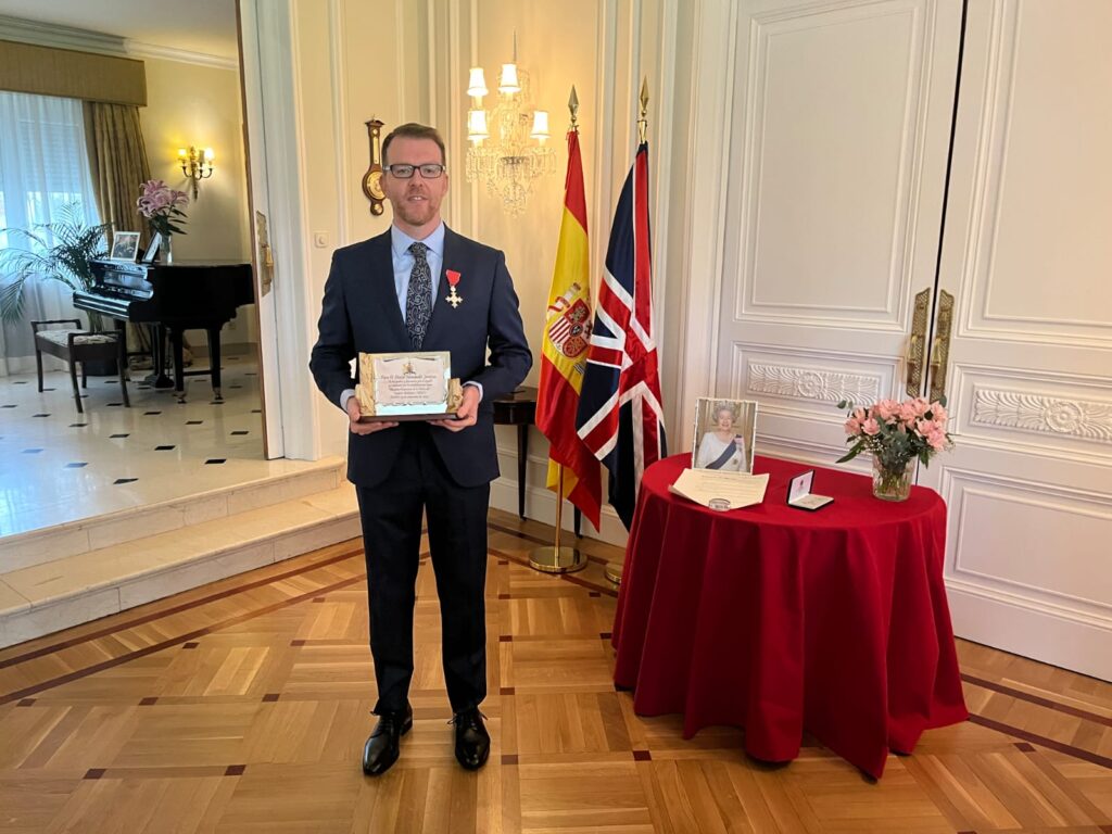 David Fernández Jiménez from Jaén receives Honorary MBE