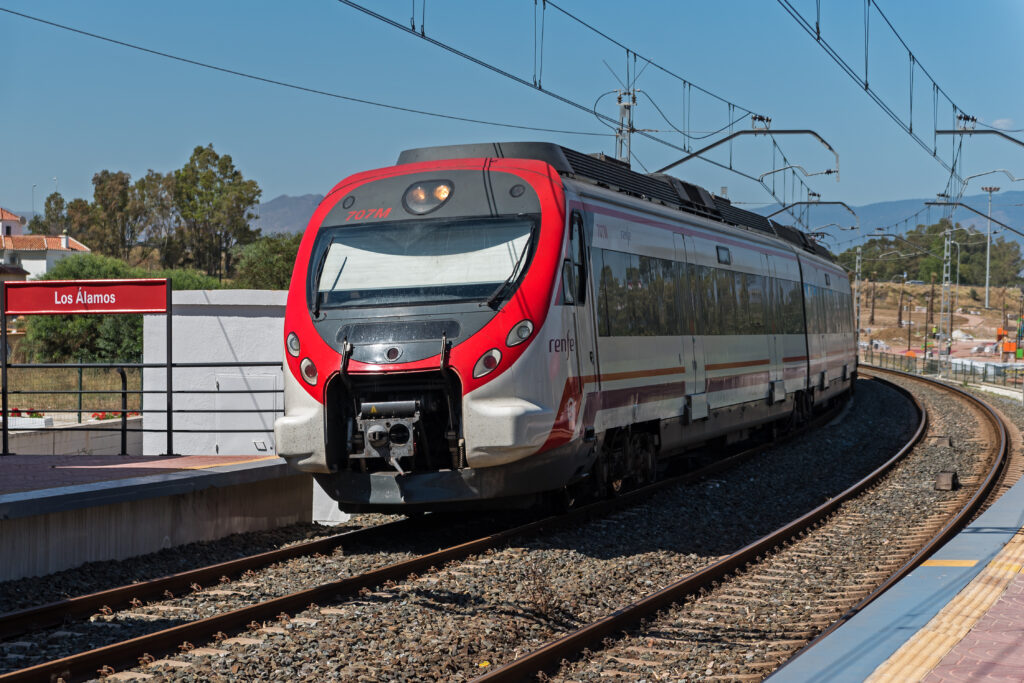 Image of Renfe train in Malaga.