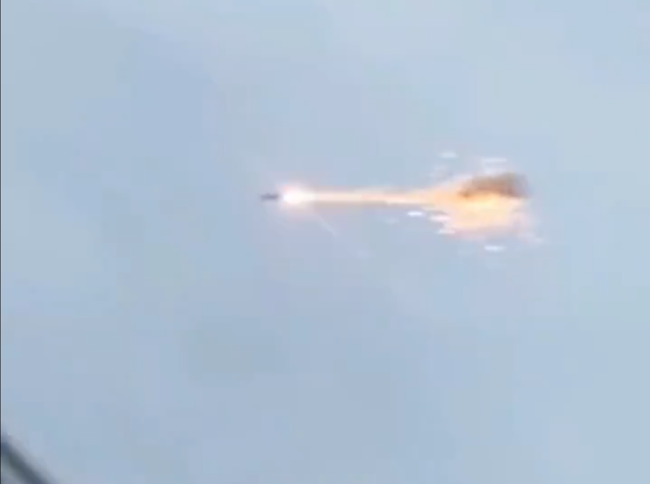 Watch the moment Ukraine's air defense system takes down a Russian missile