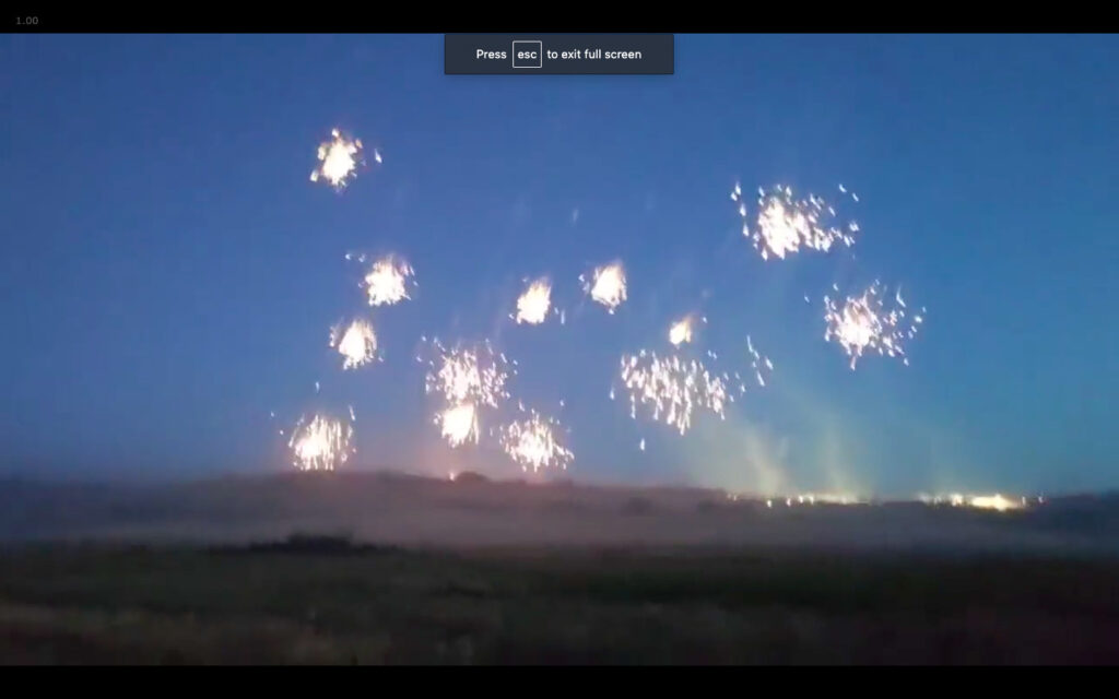 Russia blasts Ukraine with 'flaming explosives' that rain down near Berestovoye