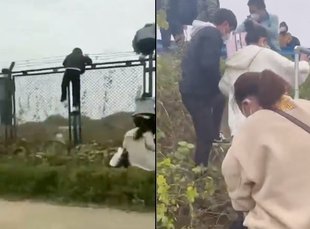 WATCH: Chinese workers jump fences to 'dodge Covid lockdown' at iPhone factory