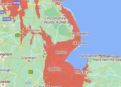 Worrying map shows UK in 80 years as rising sea level threatens to wipe out coastlines