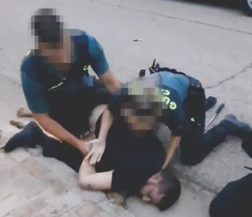 A father shares video of alleged police brutality in the arrest of his son, 37