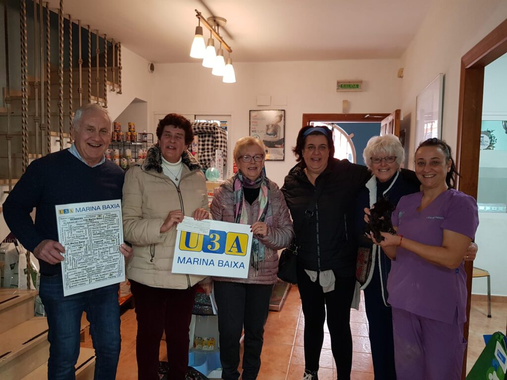 U3A Marina Baixa continues to help local charities in Alfaz (Alicante)