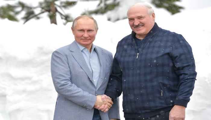 WATCH - Belarus' Lukashenko meets a well looking Putin as he disembarks in Minsk