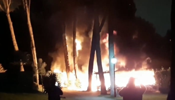 Huge blaze destroys Valencia's Escorpion de Betera Golf buggy and club room