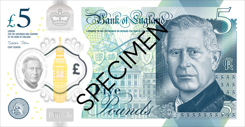 The design of the new £5 note