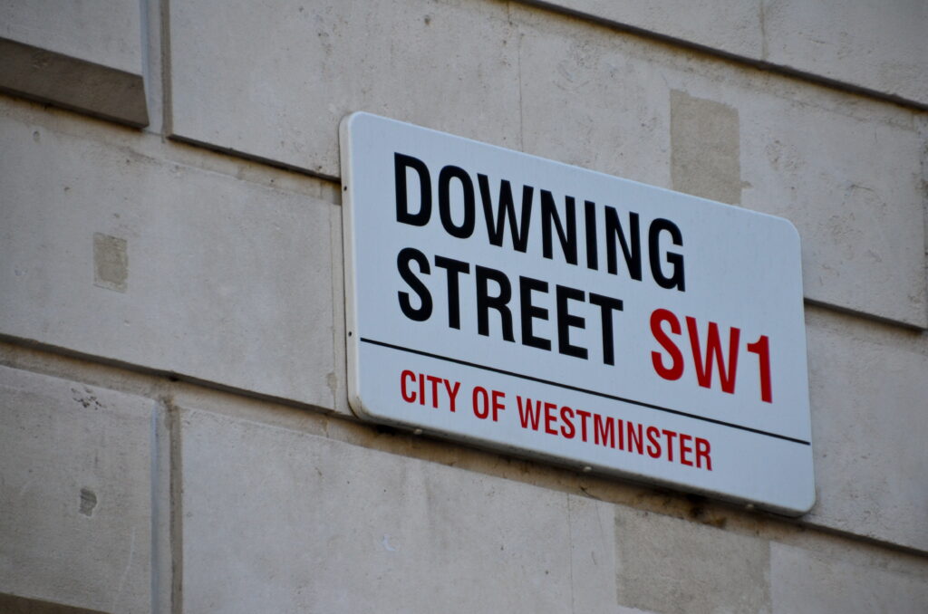 Image of Downing Street sign.