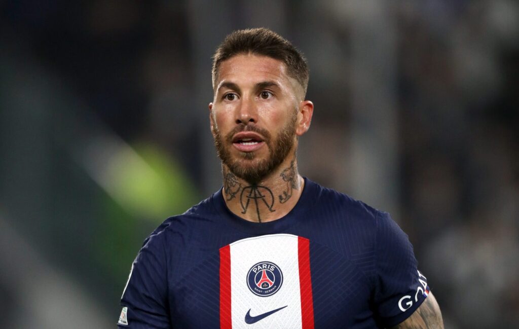 Image of Sergio Ramos in action for PSG.
