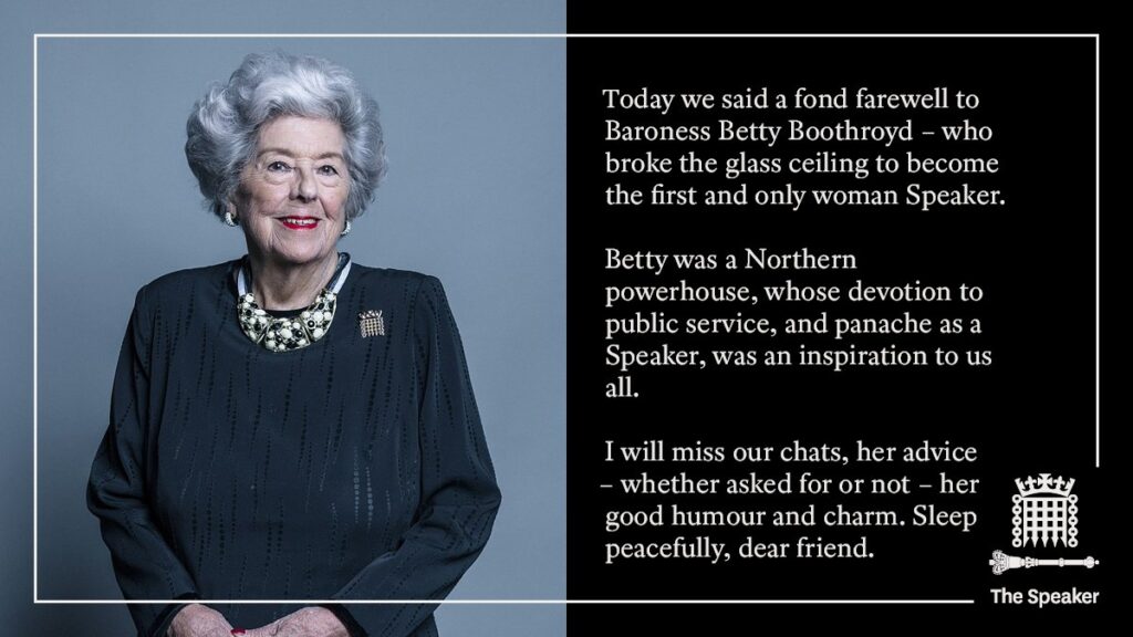 Mourners gather to farewell ´remarkable´ and ´inspirational´ Betty Boothroyd
