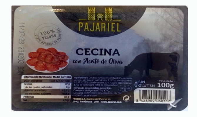 Aesan issues health alert for Listeria in slices of cecina in olive oil of Lidl and Pajariel brands