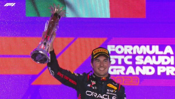 Red Bull driver Sergio Perez wins the Saudi Arabia Grand Prix in Jeddah