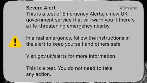 UPDATE: UK Government phone alert - further issues