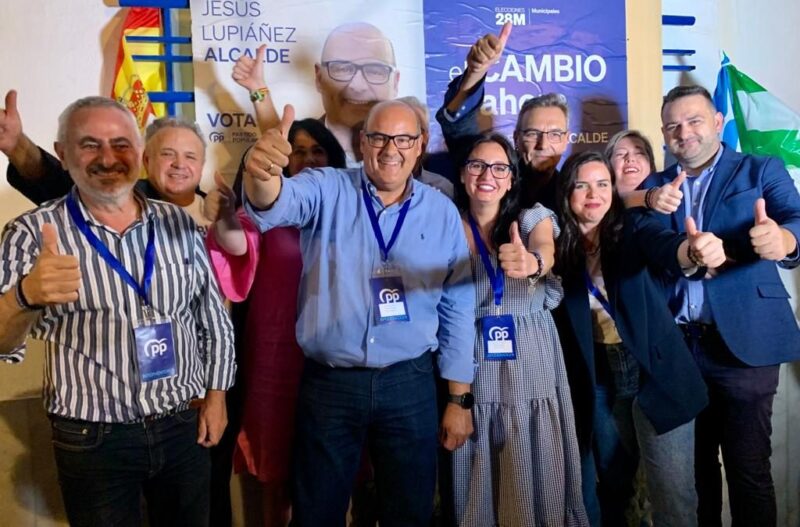 PP councillors celebrate victory in Velez-Malaga