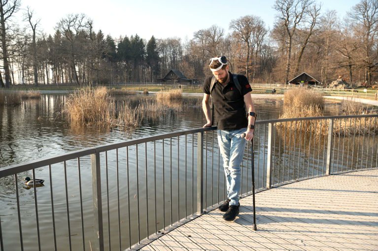 Gert-Jan Oskam has been learning to walk again