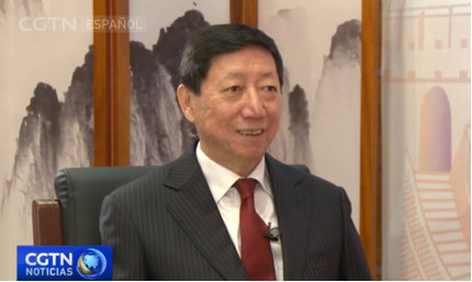 The Chinese Ambassador gives a speech