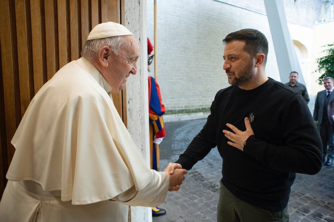 Zelensky travels to Rome to meet Pope Francis