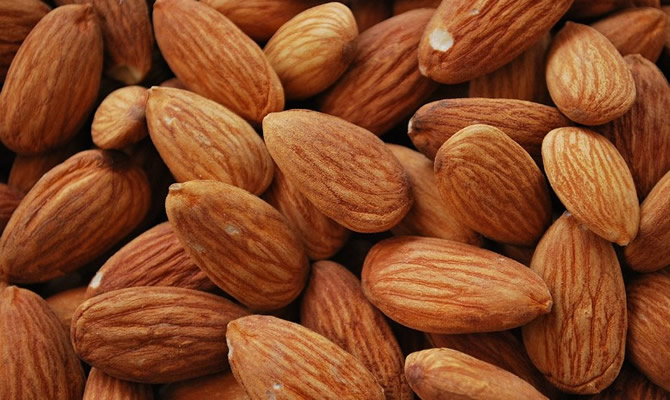 Image of dried almonds.