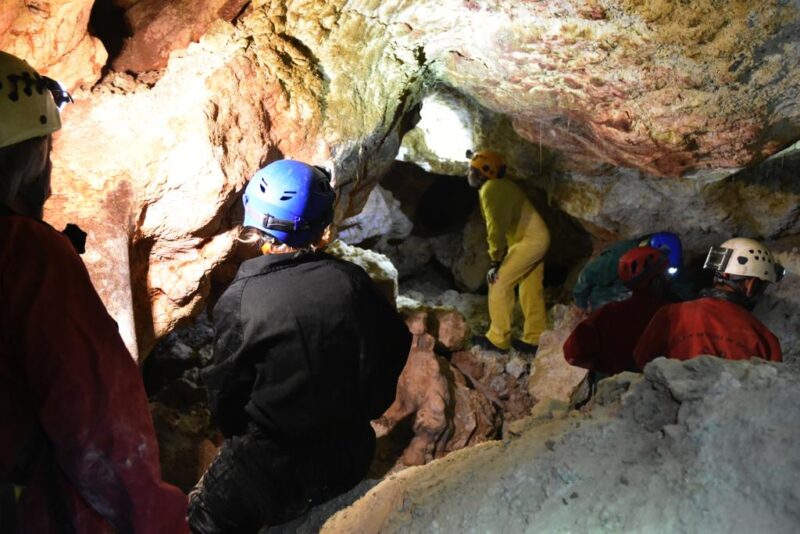 A team investigates the newly-discovered cave.