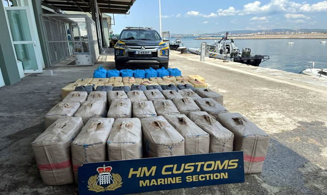 Image of drugs seized in Gibraltar.