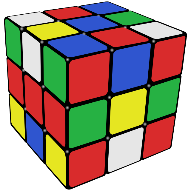An unsolved Rubik's Cube