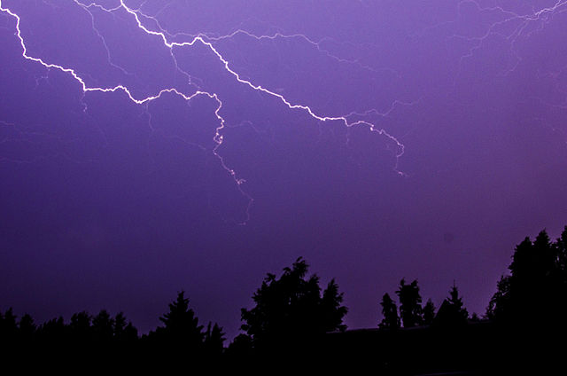 Image of a lightning storm.